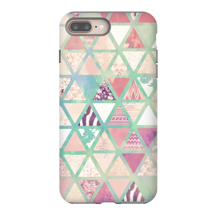 iPhone 8 plus StrongFit Triangles sc by Girly Trend