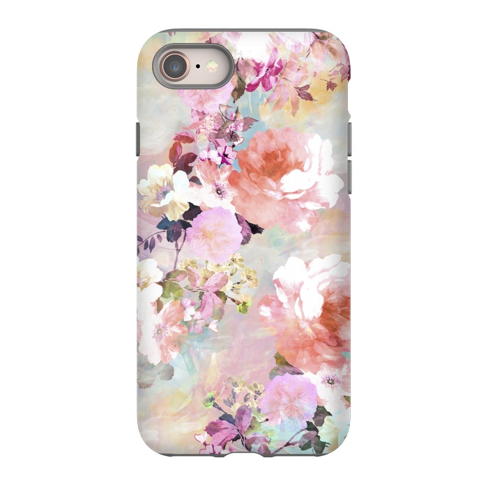 iPhone 8 StrongFit Watercolor Flowers by Girly Trend