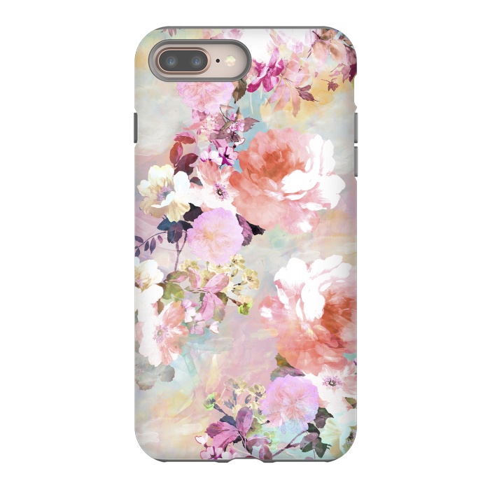 iPhone 8 plus StrongFit Watercolor Flowers by Girly Trend