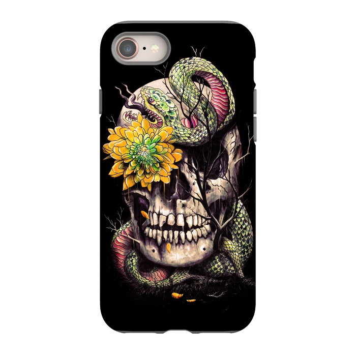 iPhone 8 StrongFit Snake and Skull by Nicebleed