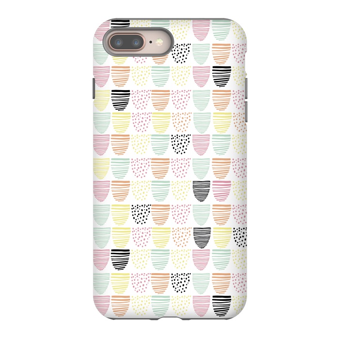 iPhone 8 plus StrongFit Scandi Doodle by Alice Perry Designs