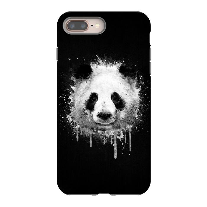 iPhone 8 plus StrongFit Panda Portrait in Black White by Philipp Rietz