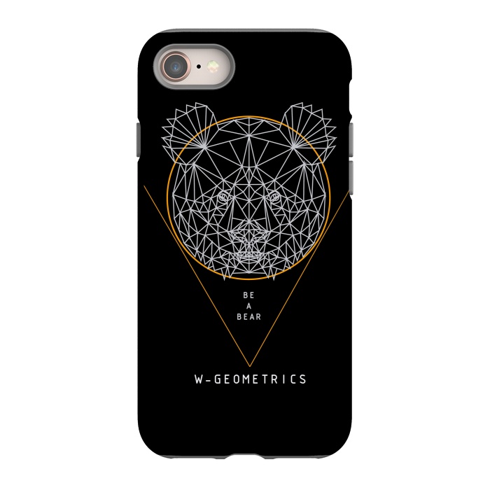 iPhone 8 StrongFit Bear Black by W-Geometrics