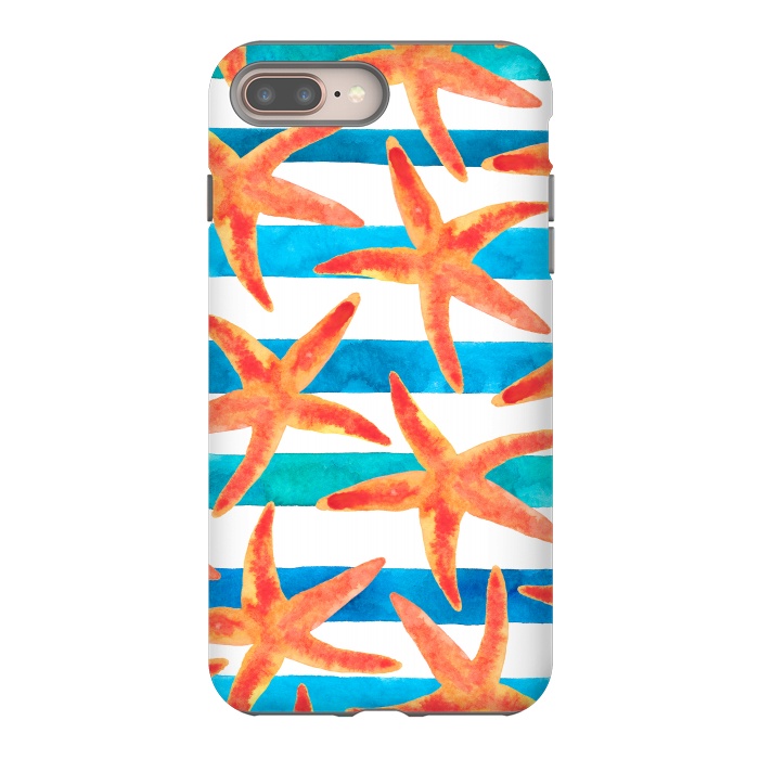 iPhone 8 plus StrongFit Starfish Tropics by Amaya Brydon