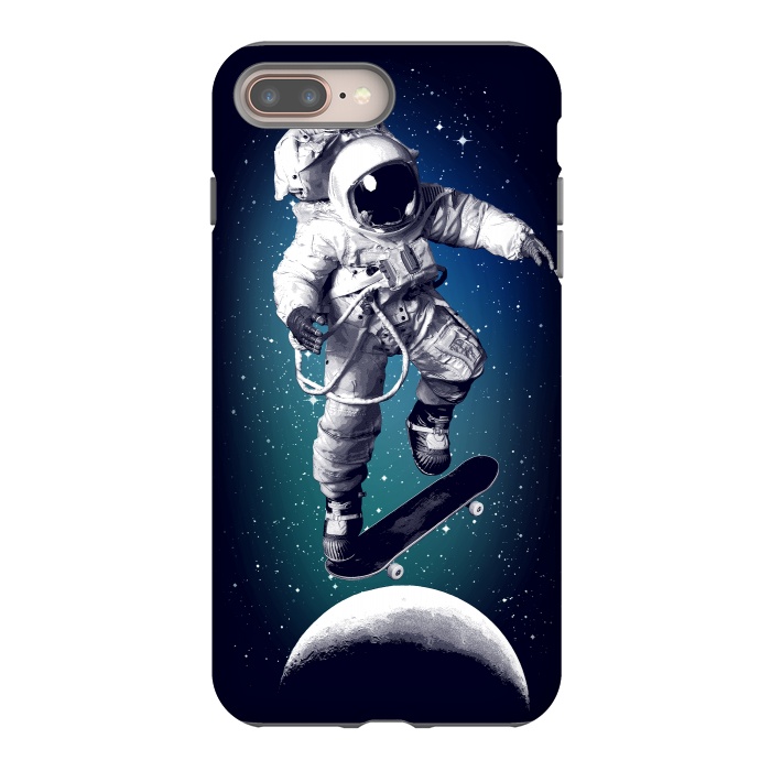 iPhone 8 plus StrongFit Skateboarding astronaut by Mitxel Gonzalez