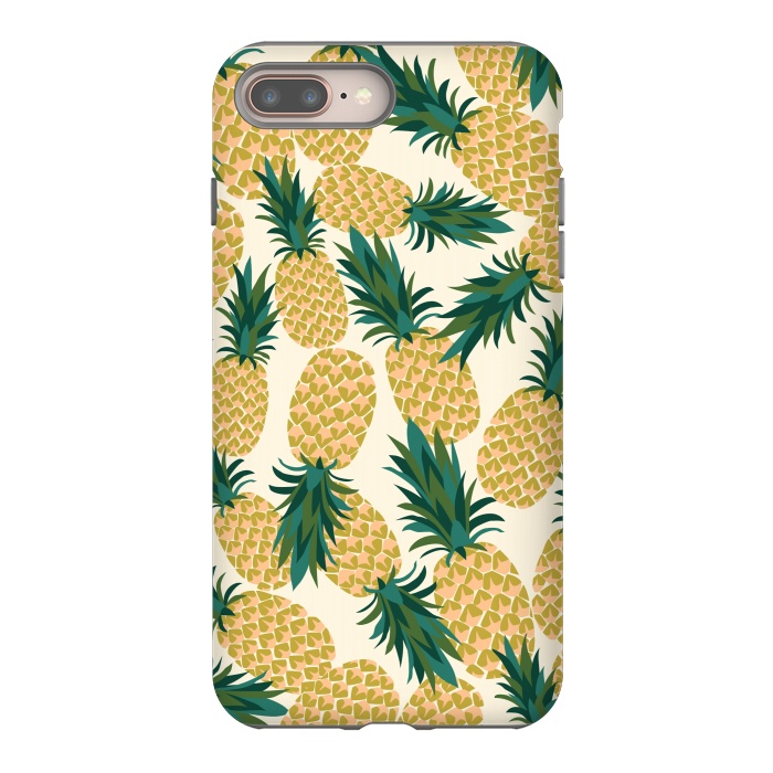 iPhone 8 plus StrongFit Pineapples by Laura Grant