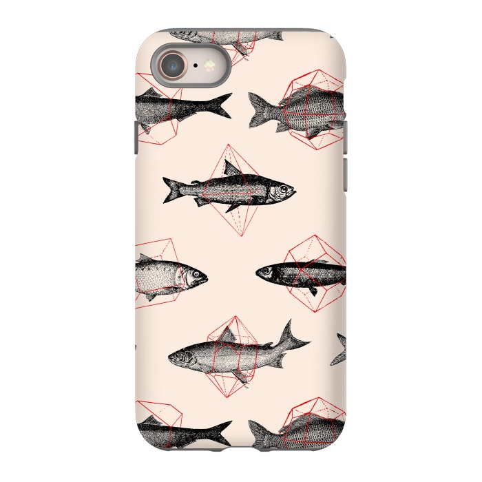 iPhone 8 StrongFit Fishes in Geometrics I by Florent Bodart