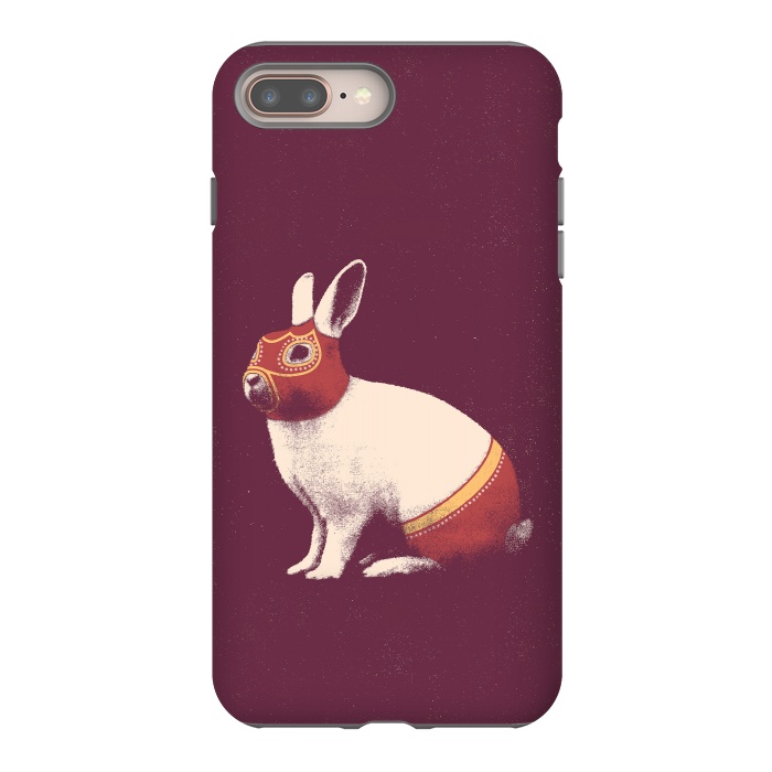 iPhone 8 plus StrongFit Rabbit Wrestler SQUARE by Florent Bodart