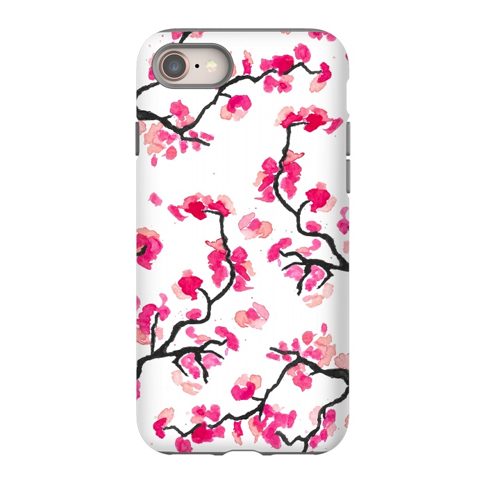 iPhone 8 StrongFit Japanese Cherry Blossoms by Amaya Brydon