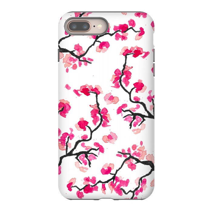 iPhone 8 plus StrongFit Japanese Cherry Blossoms by Amaya Brydon