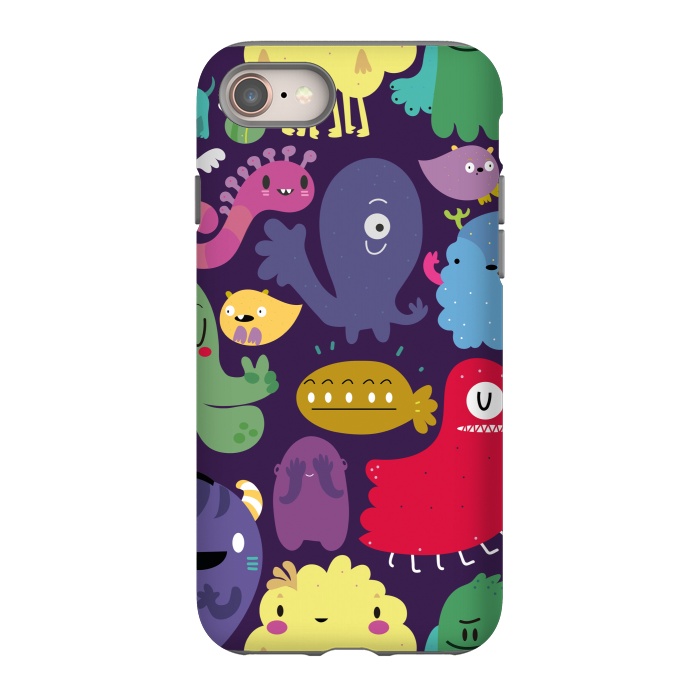 iPhone 8 StrongFit Colorful monsters by Maria Jose Da Luz