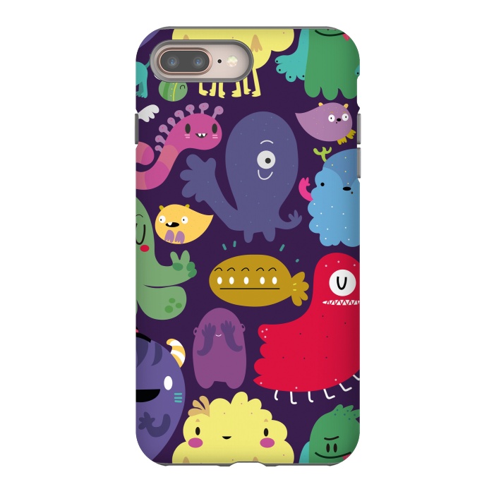 iPhone 8 plus StrongFit Colorful monsters by Maria Jose Da Luz