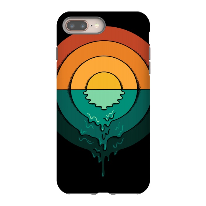 iPhone 8 plus StrongFit Melted Circles by Coffee Man