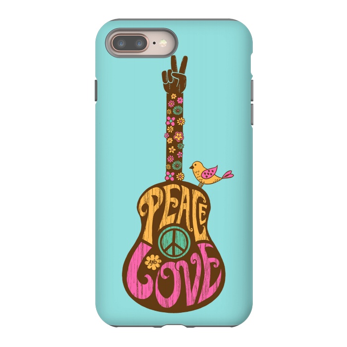 iPhone 8 plus StrongFit Peace and love by Coffee Man