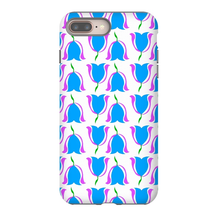 iPhone 8 plus StrongFit Tulip Love Blue by Bettie * Blue