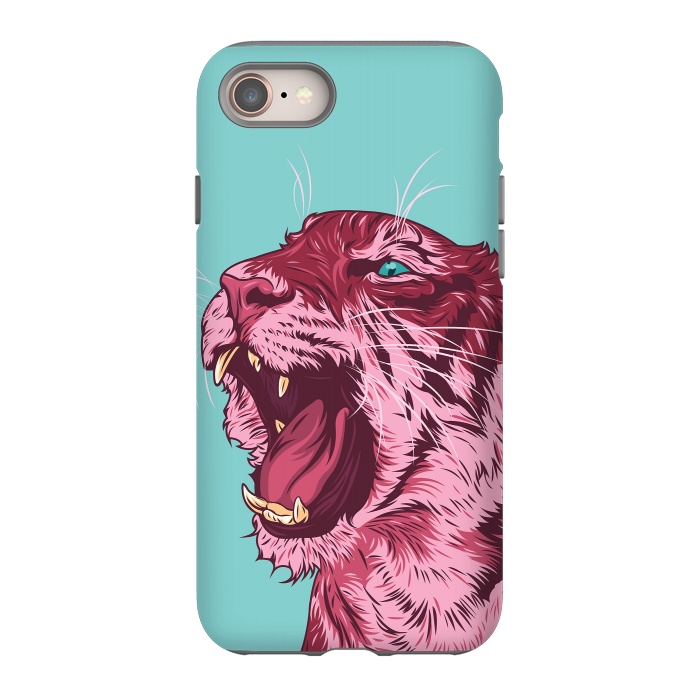 iPhone 8 StrongFit Magenta tiger by Roland Banrévi
