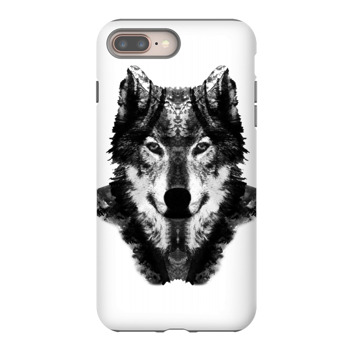 iPhone 8 plus StrongFit The Black Forest Wolf  by Rui Faria