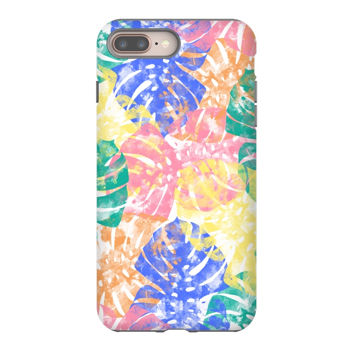 iPhone 8 plus StrongFit Monstera Colorfull by Rui Faria