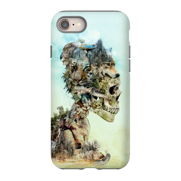 iPhone 8 StrongFit Nature Skull by Riza Peker