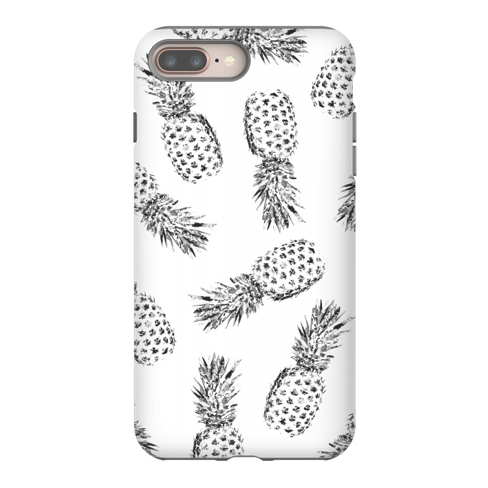 iPhone 8 plus StrongFit Pineapples black and white by Rui Faria