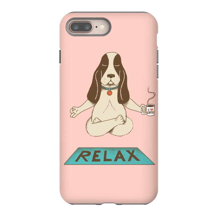 iPhone 8 plus StrongFit Dog Relax Rose by Coffee Man