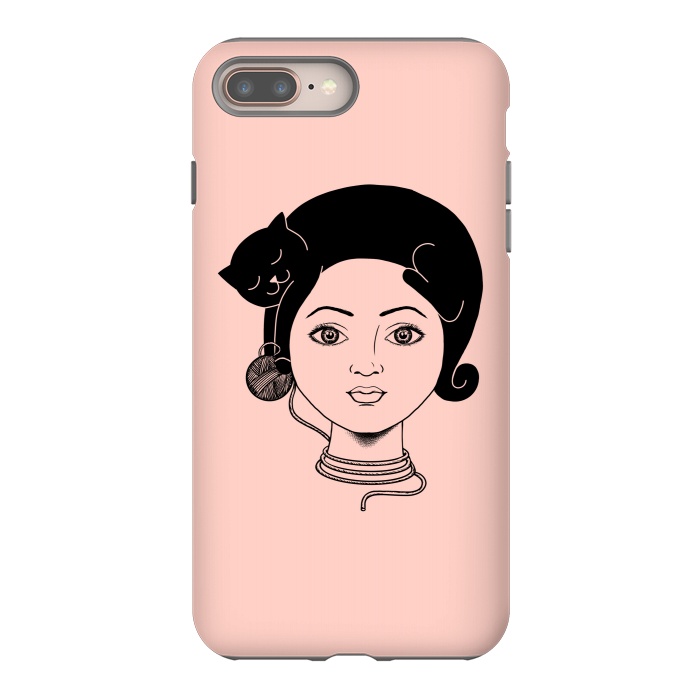 iPhone 8 plus StrongFit Cat Lady by Coffee Man