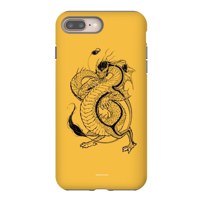 iPhone 8 plus StrongFit Black Dragon by Draco