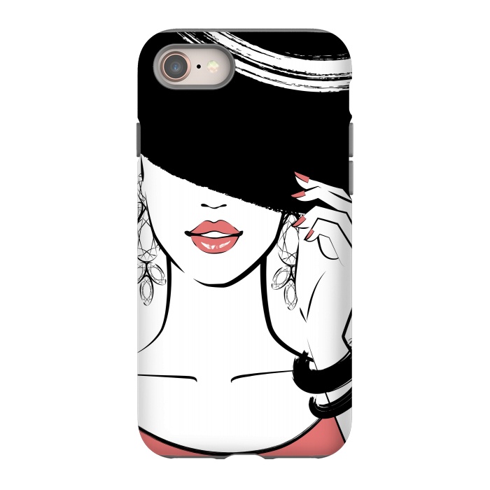 iPhone 8 StrongFit Girl in a Hat by Martina