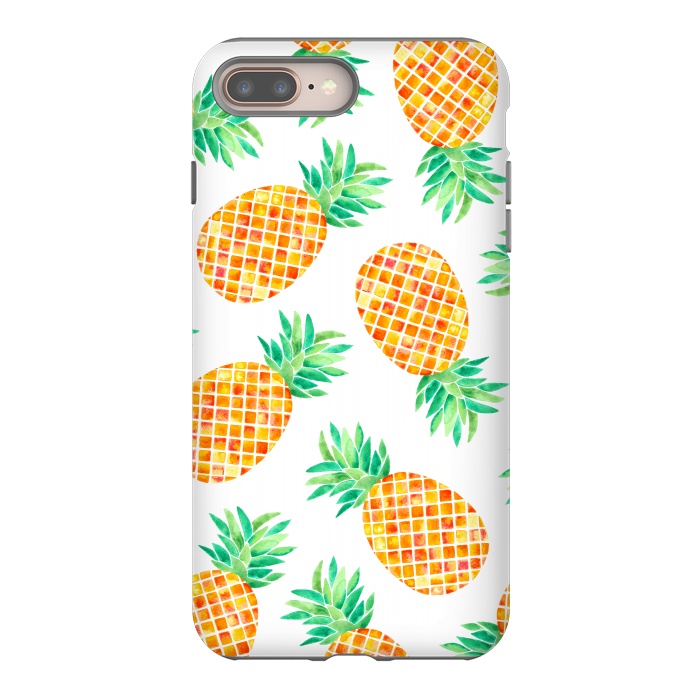 iPhone 8 plus StrongFit Summer Pineapple by Amaya Brydon