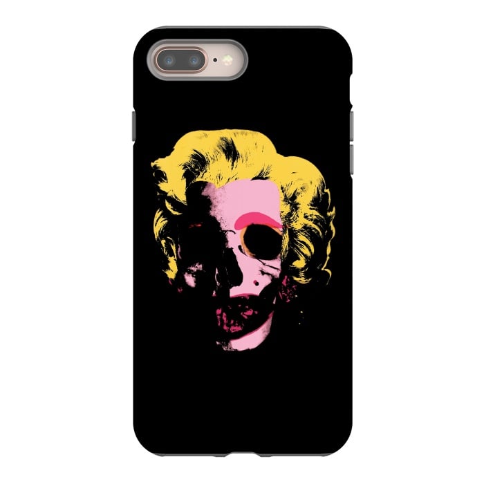 iPhone 8 plus StrongFit Marilyn Monroe Pop Art Skull by Alisterny