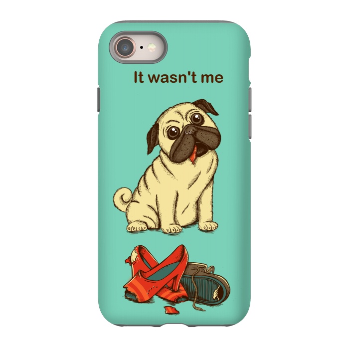 iPhone 8 StrongFit Dog And Shoes by Coffee Man