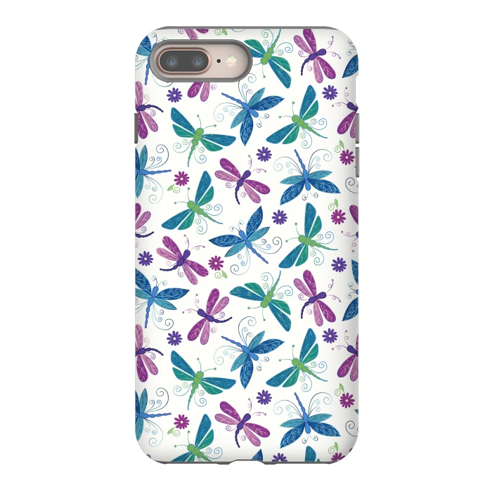 iPhone 8 plus StrongFit Dragonflies by TracyLucy Designs