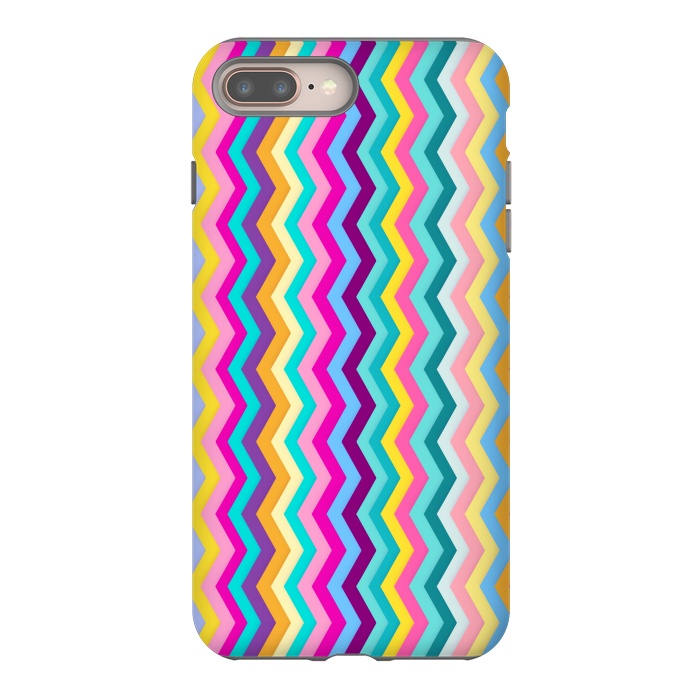 iPhone 8 plus StrongFit Zigzag by Elizabeth Dioquinto