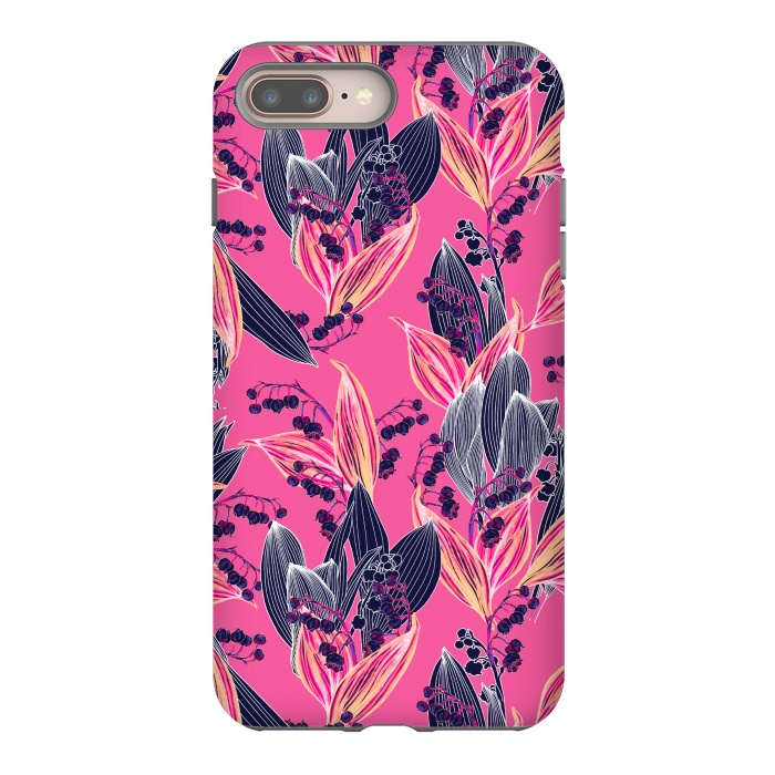 iPhone 8 plus StrongFit Acidic Floral by Victoria Krupp-Rombalski