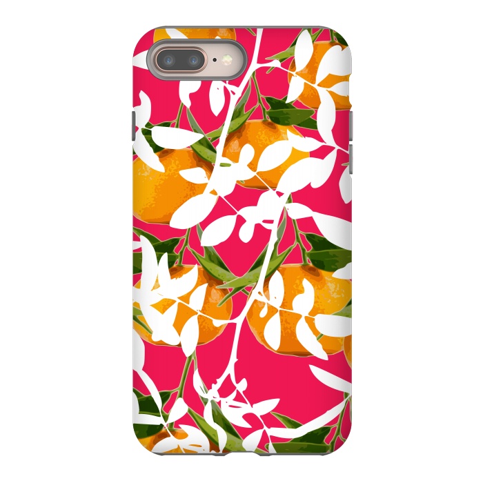 iPhone 8 plus StrongFit Hiding Mandarins (Pink) by Zala Farah
