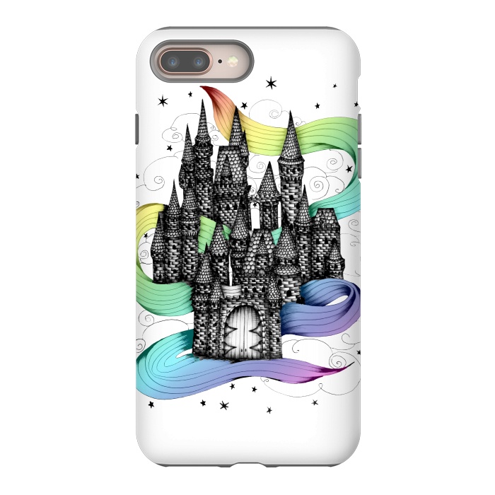 iPhone 8 plus StrongFit Super Magic Rainbow Dream Castle by ECMazur 