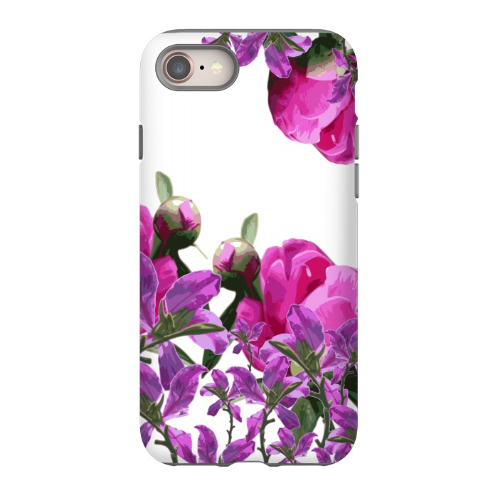 iPhone 8 StrongFit Hiding Pink Flowers by Zala Farah
