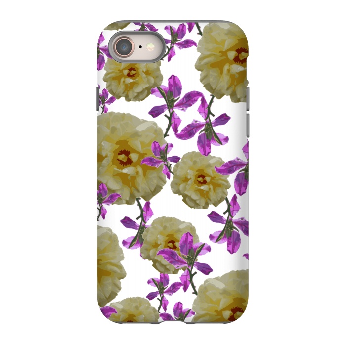 iPhone 8 StrongFit Flowers + Purple Vines by Zala Farah