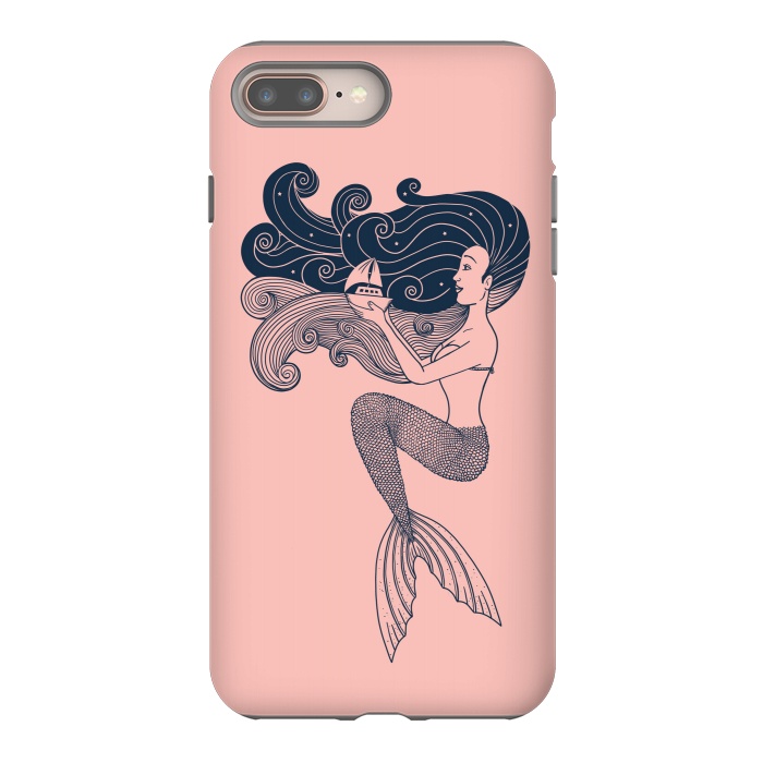 iPhone 8 plus StrongFit Mermaid Rose by Coffee Man