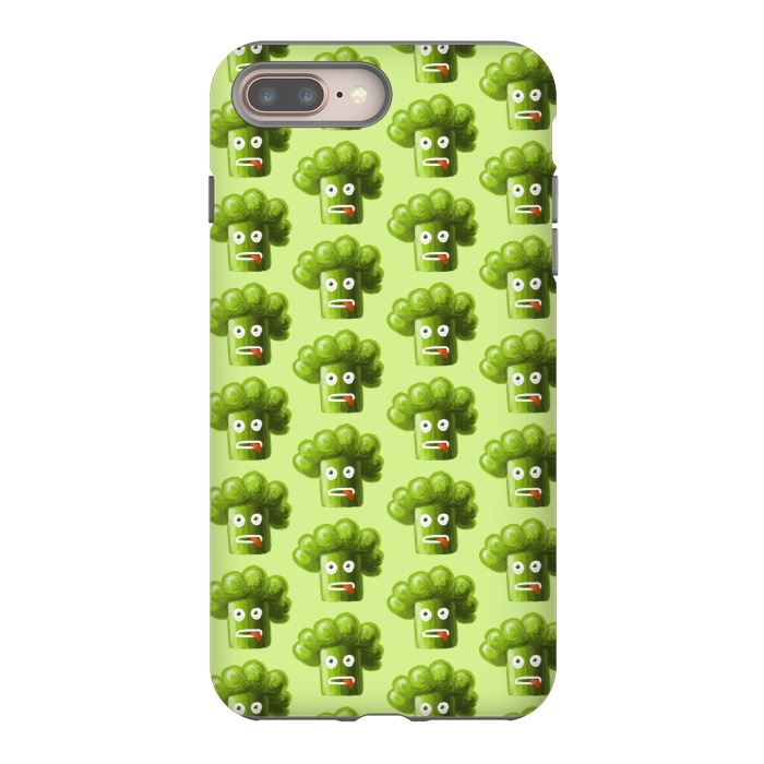 iPhone 8 plus StrongFit Funny Broccoli Pattern by Boriana Giormova