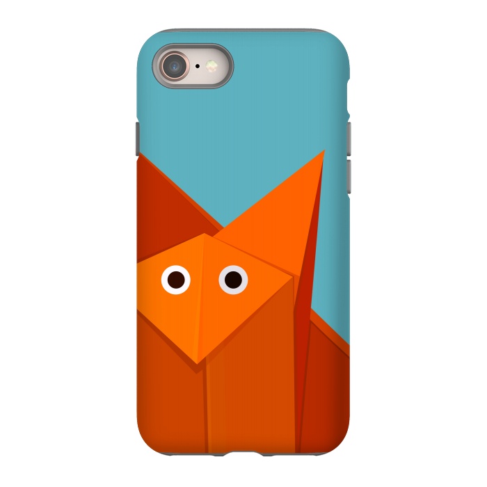 iPhone 8 StrongFit Cute Origami Fox by Boriana Giormova