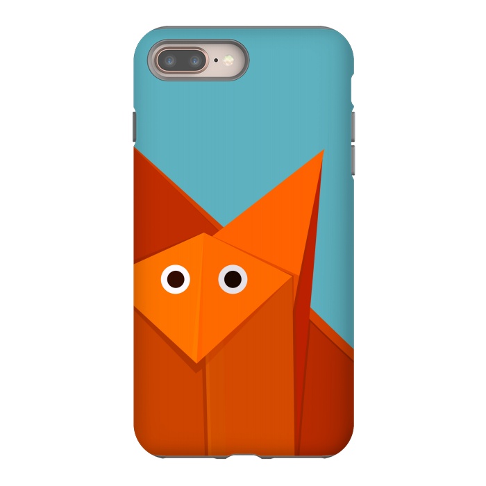 iPhone 8 plus StrongFit Cute Origami Fox by Boriana Giormova