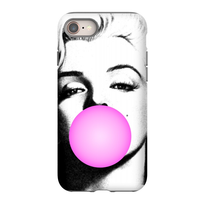 iPhone 8 StrongFit Marilyn Chewing Gum Bubble by Mitxel Gonzalez