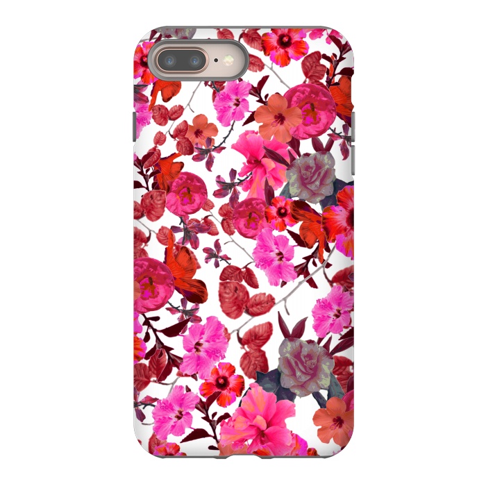 iPhone 8 plus StrongFit Zariya Flower Garden (Pink) by Zala Farah