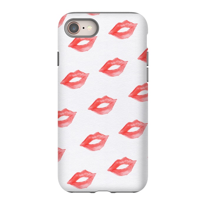 iPhone 8 StrongFit Lips Red by Caitlin Workman
