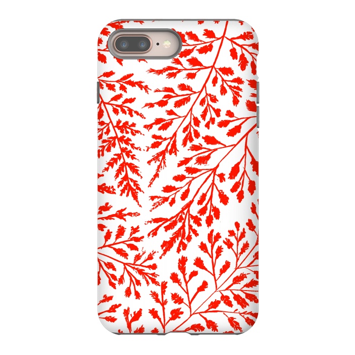 iPhone 8 plus StrongFit Foliage Red by Caitlin Workman