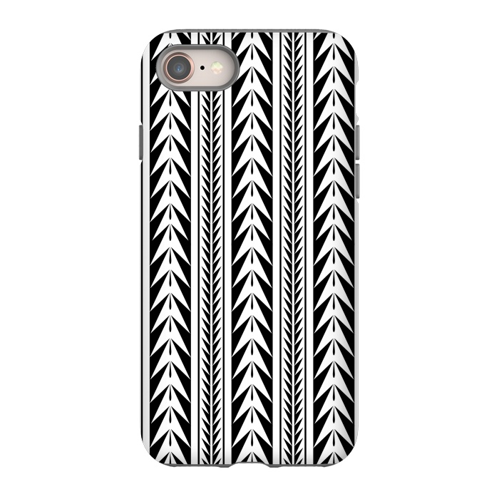 iPhone 8 StrongFit Edgy Black Stripes by Caitlin Workman