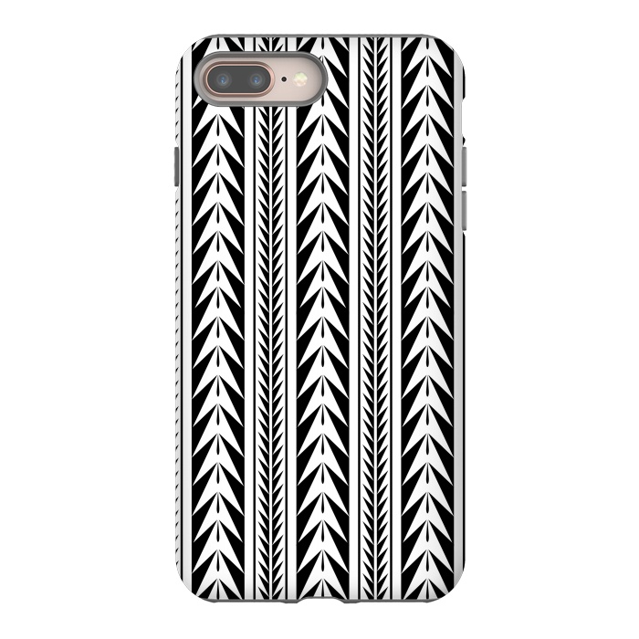 iPhone 8 plus StrongFit Edgy Black Stripes by Caitlin Workman