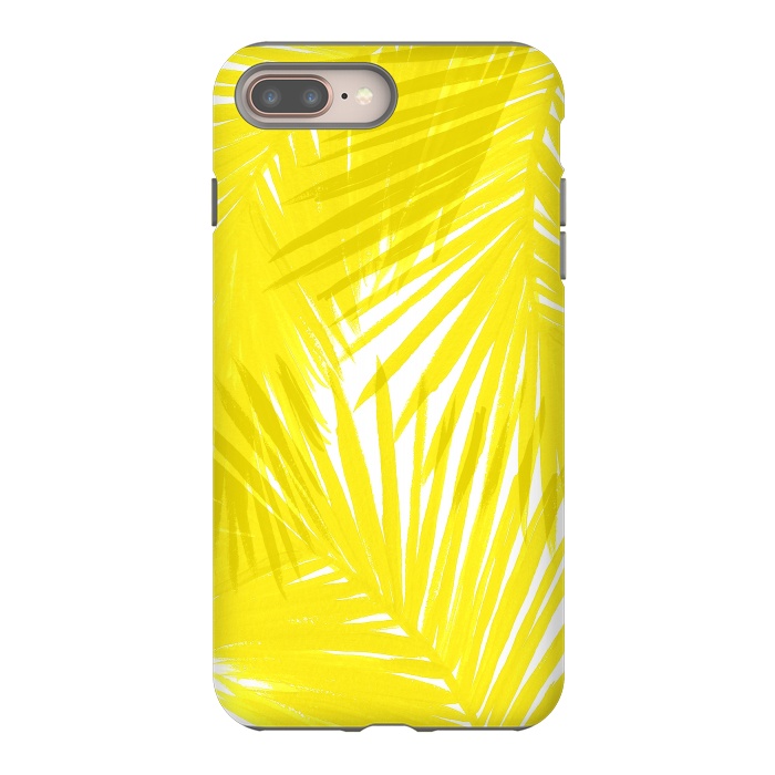 iPhone 8 plus StrongFit Yellow Palms by Caitlin Workman