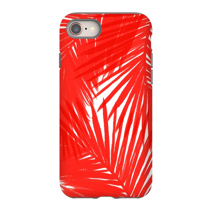 iPhone 8 StrongFit Red Palms by Caitlin Workman
